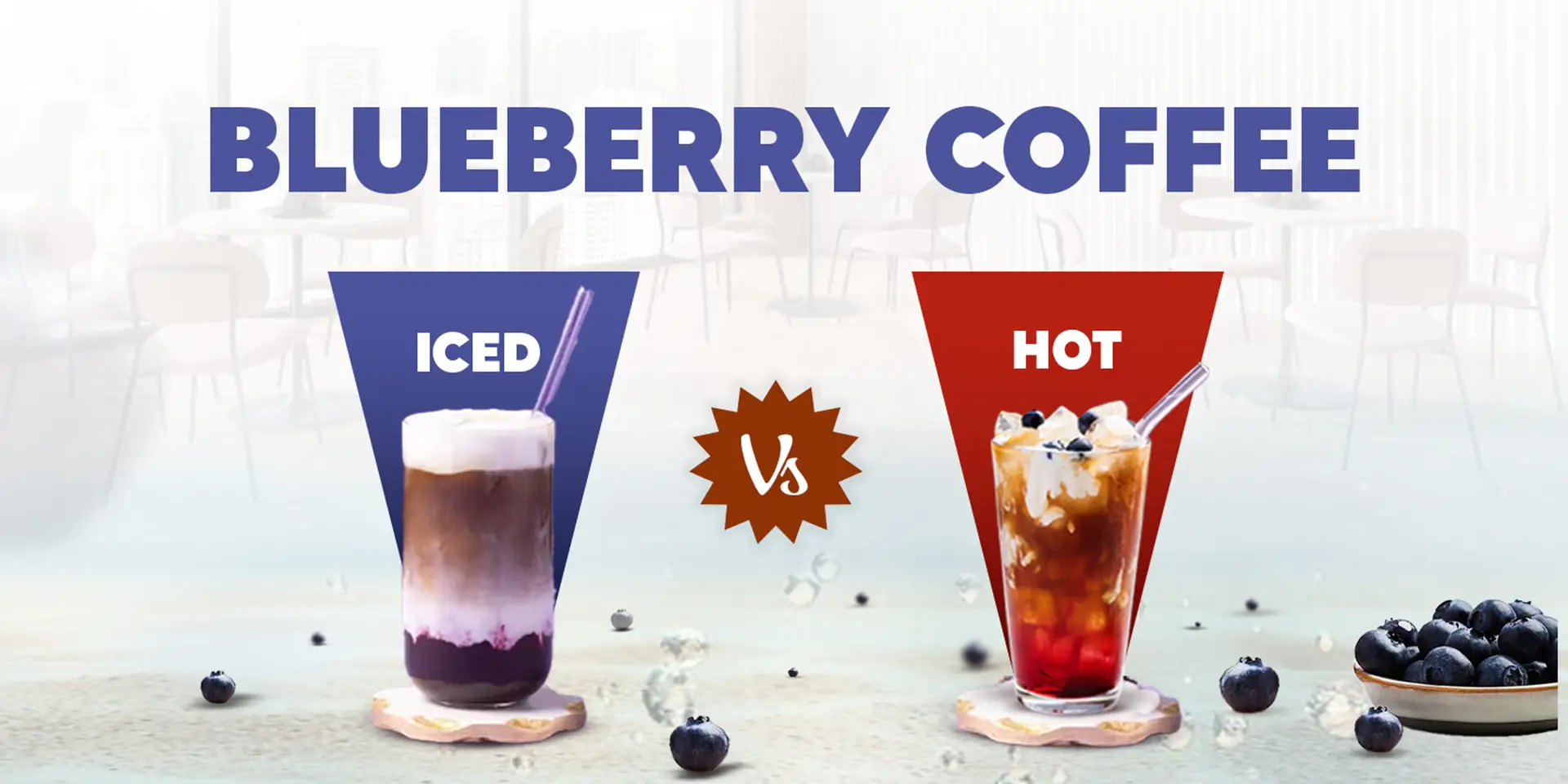 Iced Blueberry Coffee vs. Hot