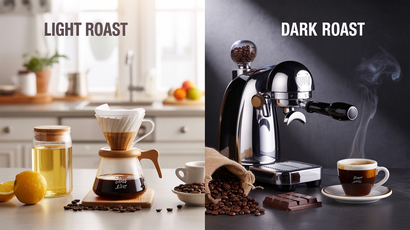 light vs dark roast coffee​